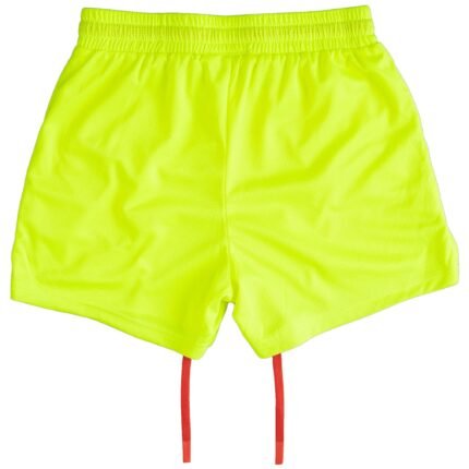 killcrew Muay Thai Flame Shorts (Mid Thigh Cut) - Neon Yellow Black